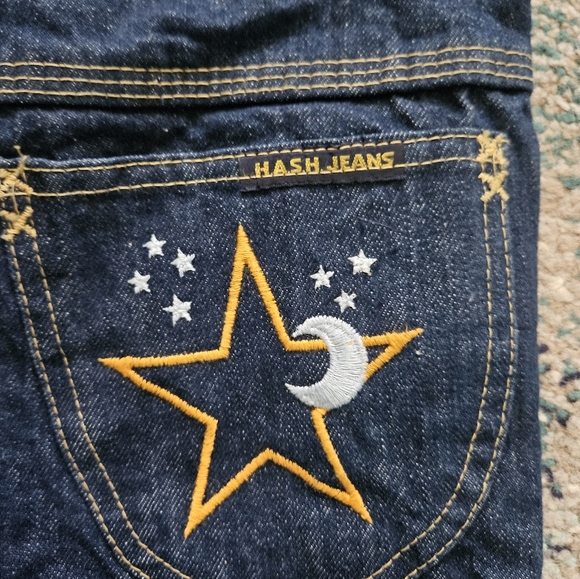 Vintage Hash Bell Bottom Jeans 70s - Picture 6 of 8